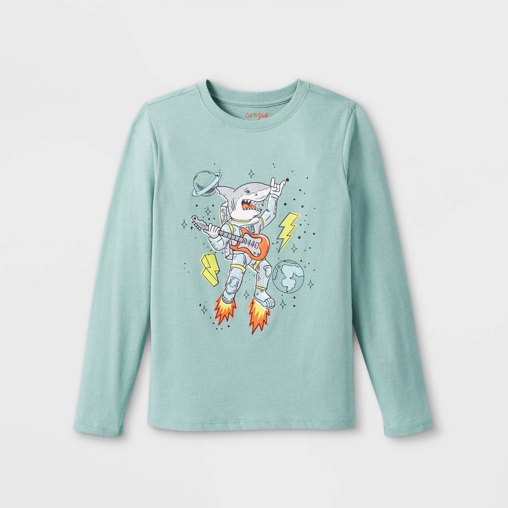 Boys' Rocket Shark Graphic Long Sleeve T-Shirt